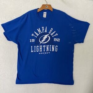 Vintage Tampa Bay Lightning Hockey T-shirt NHL Inaugural Season 1992 Gildan XL